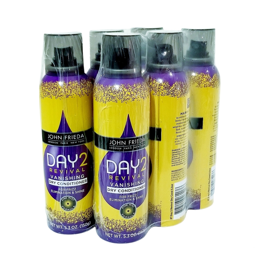 6X John Frieda Day 2 Revival Vanishing Dry Conditioner Frizz Eliminator 5.3 OZ